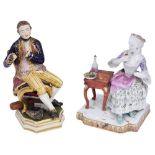 A MEISSEN GROUP, 'TASTE', MID 19TH CENTURY from the set of the senses after the models by J.C.