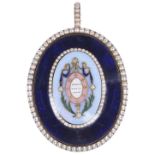 A GOLD AND SPLIT PEARL MINIATURE FRAME, ENGLISH, CIRCA 1790 oval, the oval opalescent central