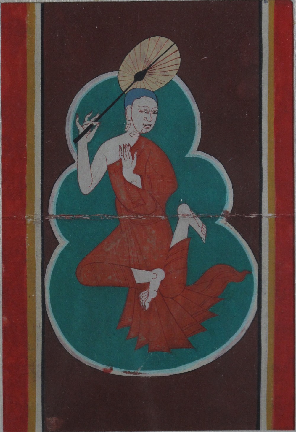 THREE HINDU AND BUDDHIST PAINTINGS, THAILAND, 19TH CENTURY comprising A Scene from the Ramayana ( - Image 5 of 6
