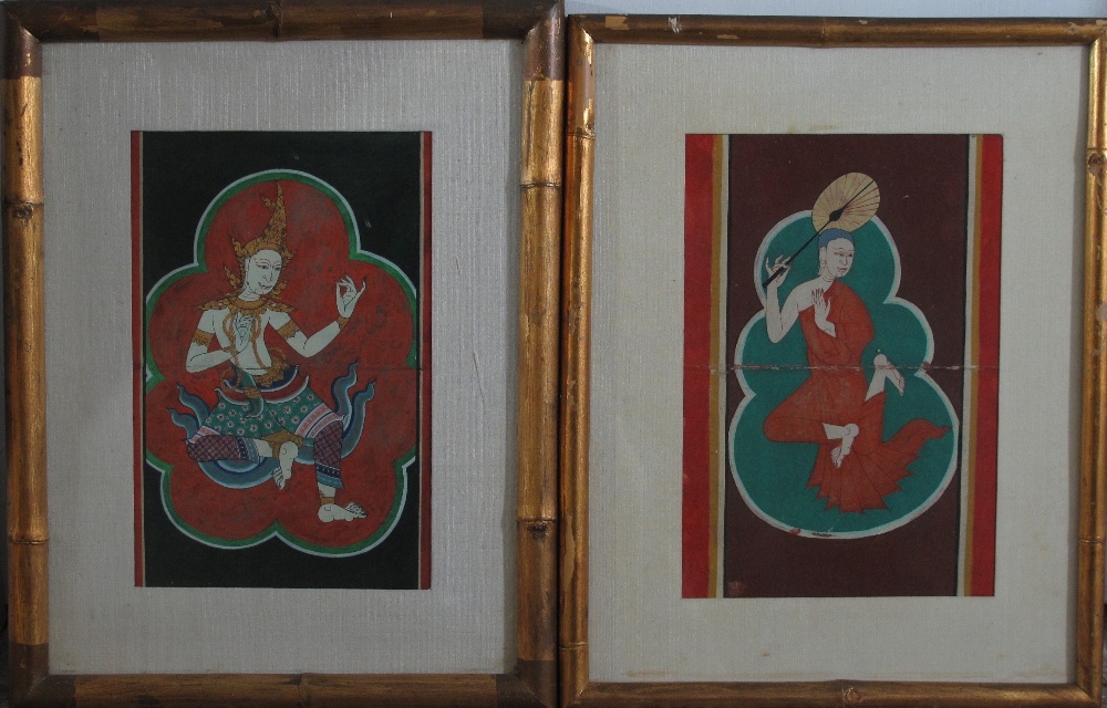 THREE HINDU AND BUDDHIST PAINTINGS, THAILAND, 19TH CENTURY comprising A Scene from the Ramayana ( - Image 4 of 6