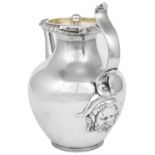 A GEORGE III SILVER SPOUTED EWER AND COVER, PAUL STORR FOR RUNDELL, BRIDGE & RUNDELL, LONDON, 1810