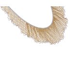 LATTICE BIB NECKLACE designed as a series of faceted gold bead links with white gold edges Verona 18