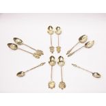 THREE CHINESE SILVER TEASPOONS, WANG HING, CANTON AND HONG KONG, CIRCA 1900 Mandarin pattern; and