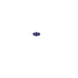 SAPPHIRE AND DIAMOND RING designed as a row of three slightly graduated oval sapphires accented with