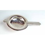 A Danish Art Deco Silver Tea Strainer