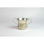 A Queen Anne Style Silver Two Handled Cup