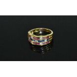 20ct Ruby Sapphire & Diamond Ring