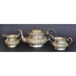 An Eastern Sterling Silver, Three Pcs Tea Set