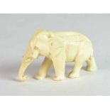 A Japanese Carved Ivory Elephant