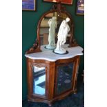 A Victorian Mahogany Marble Top, Mirrored Back