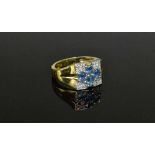 18ct Yellow Gold Sapphire & Diamond Ring