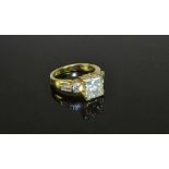 18ct Yellow Gold 2.38ct Princess Diamond Ring