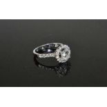 18ct White Gold 1ct Diamond Halo Ring