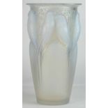 A Lalique Art Deco Opalescent Glass Ceylon Vase