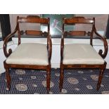 A Pair Regency Style Armchairs