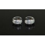 18ct White Gold & Diamond Huggies