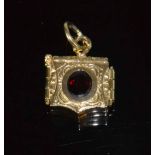 Antique Style Garnet Set Locket