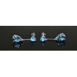 18ct White Gold Topaz Earrings