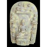 A Bronze Buddhist Relief Plaque: Eight Great