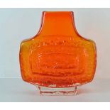 A Whitefriars Tangerine Glass ?Concentric TV?