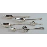 A Qty of 6pcs Georgian Sterling Silver Flatware