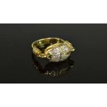 18ct Yellow Gold Diamond Scarab Ring