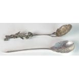Two Japanese Silver Spoons ? Makers Mark S.M.