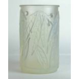 A Lalique Art Deco Opalescent Glass Laurier Vase