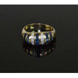 14ct Yellow Gold Sapphire & Diamond Ring