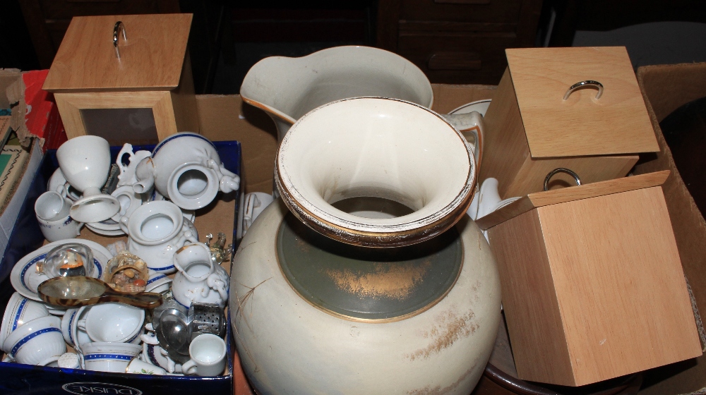 A box of china and sundries