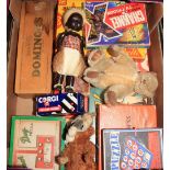 A collection of vintage games and toys