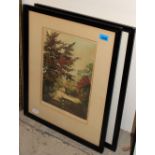 Two framed signed prints after Alice Barnwell