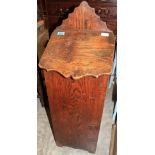 A 19th Century country elm bread box. 39" high