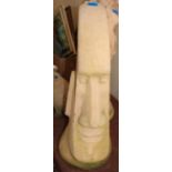 A statuary 'Easter Island' figure