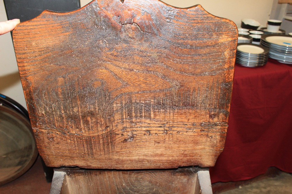 A 19th Century country elm bread box. 39" high - Image 4 of 8