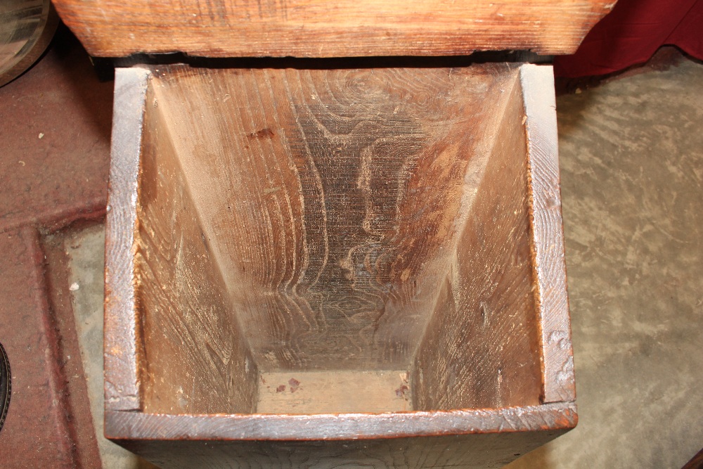 A 19th Century country elm bread box. 39" high - Image 3 of 8