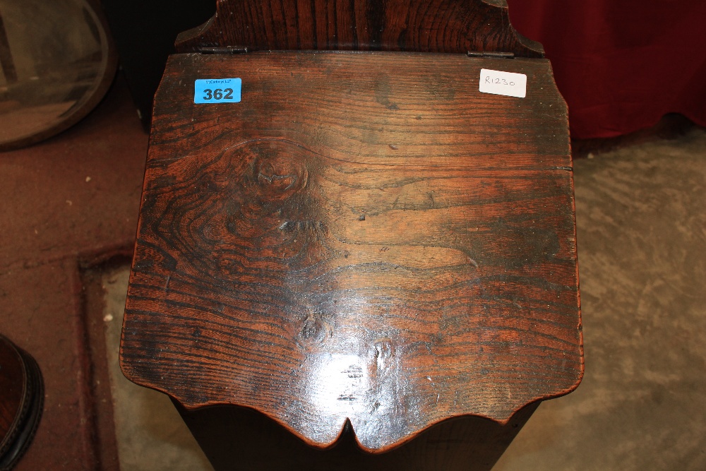 A 19th Century country elm bread box. 39" high - Image 2 of 8