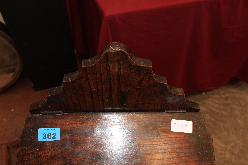 A 19th Century country elm bread box. 39" high - Image 5 of 8