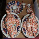 A quantity of Imari decorated china