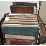 A box of books, The Graphic, leather bound day book; photograph album, ephemera etc.