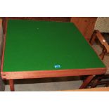 A baize topped card table