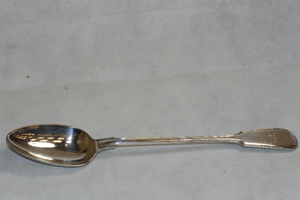 A quantity of silver plate to include a basting spoon, two bottle coasters etc. - Image 2 of 3