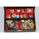 A box of costume jewellery