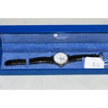 An Epos Regulateur 3157A stainless steel gentleman's wristwatch with hand-wound Peseux 7046