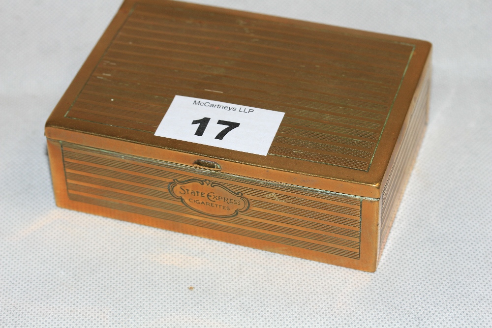 Twenty silver charms in a brass state Express cigarette box - Image 2 of 2