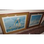 Two yachting prints