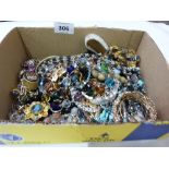 A box of costume jewellery