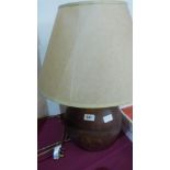 A wood based table lamp