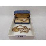 Three 9ct cased lady's wristwatches