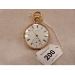 An 18ct keyless watch by Vacheron & Constantin, Geneva. The enamel dial with Roman numerals, the